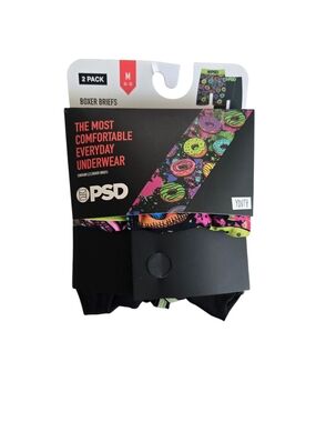 Brand new with tags PSD Youth Boxer Briefs 2-Pack in the fun “Donut Worry” print